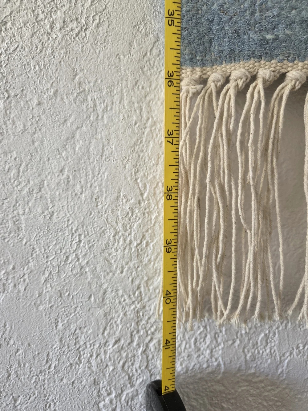 West Elm Wool Wall Tapestry Hanging w/ Brass Hanger